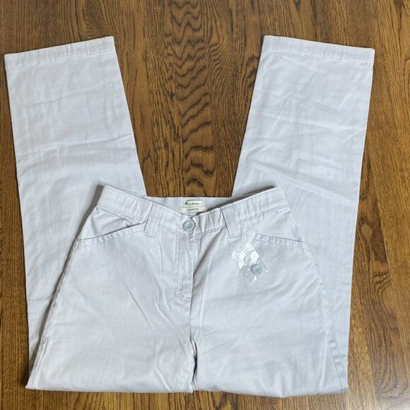 L.L. Bean Classic Fit Flannel lined khaki pants size 6 M/T NWT women's - Picture 4 of 7